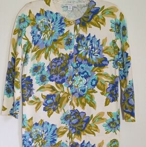 Isaac Mizrahi Floral Cardigan Sweater